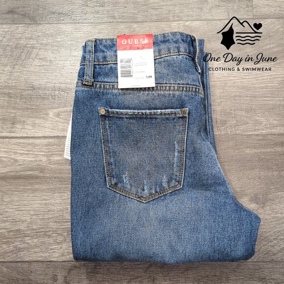 Guess Distressed Straight Leg Jeans Size 26 (2) - Picture 6 of 6